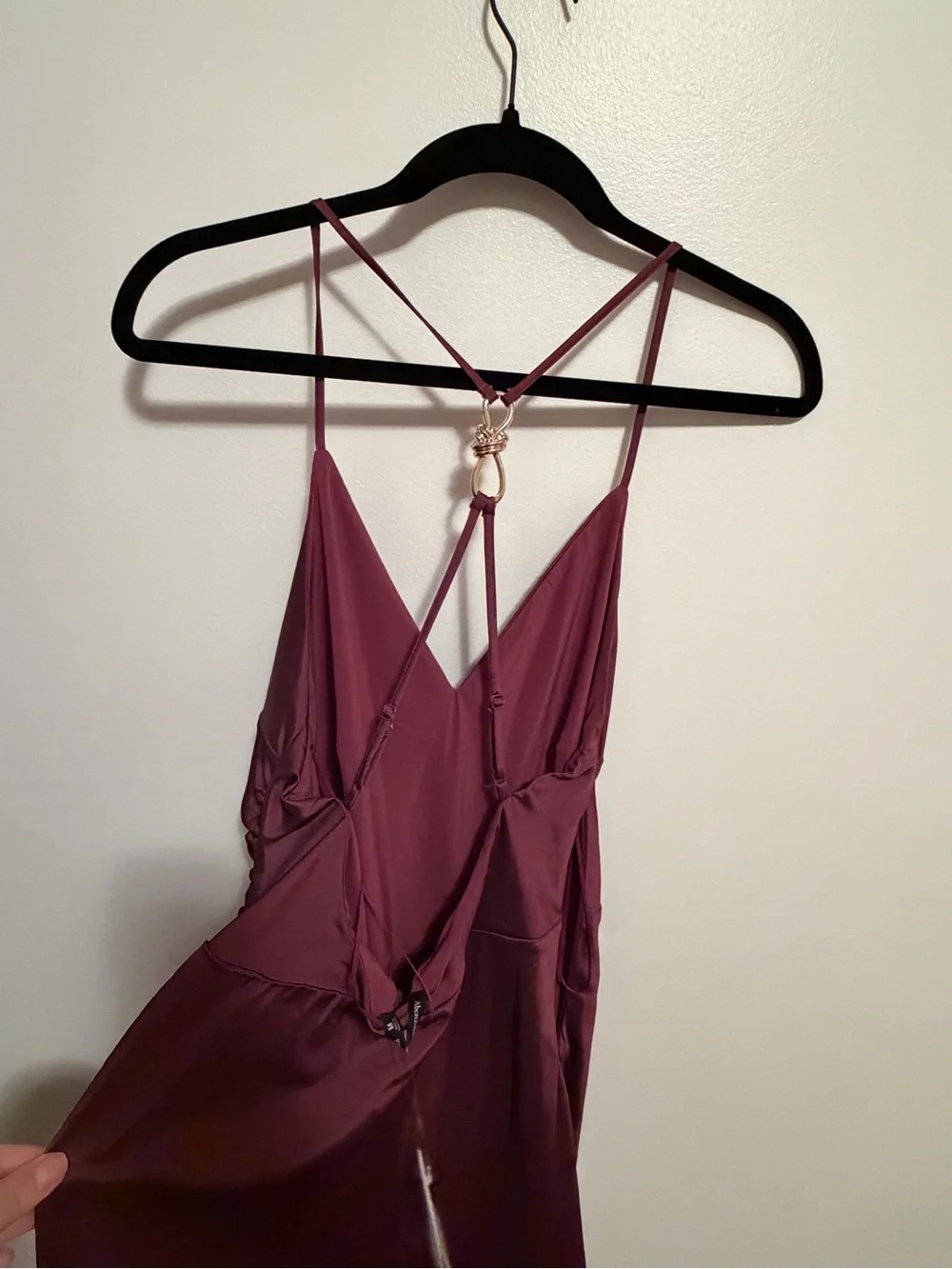 Abercrombie open-back hardware maxi dress